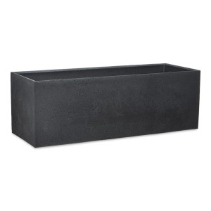 Podłużne donice jak z betonu Scheurich C-Cube Long 60 Stony Black ciemnoszare