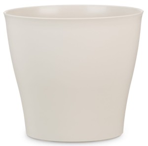 Beżowa osłonka na doniczkę Scheurich 328 Pure Sesame 17