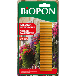 Pałeczki nawozowe do roślin balkonowych Biopon 30 szt. >>> trzy miesiące działania