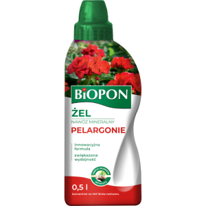 Wydajny żel do pelargonii >>> Biopon nawóz mineralny 0,5 l
