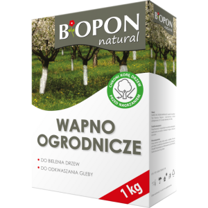 Wapno ogrodnicze Biopon 1 kg >>> do odkwaszania gleby i bielenia drzew