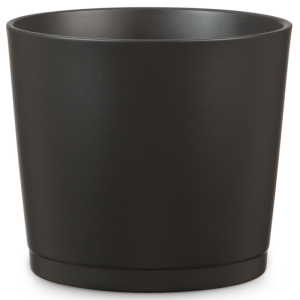 Ciemnoszara osłonka na doniczkę Scheurich 883 Anthrazit 15 ceramiczna  antracytowa
