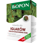 Nawóz przeciw brązowieniu igieł Biopon 1 kg •  granulowany nawóz do iglaków