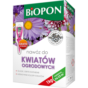 Nawóz do kwiatów ogrodowych Biopon 1 kg •  długie kwitnienie, zdrowe rośliny