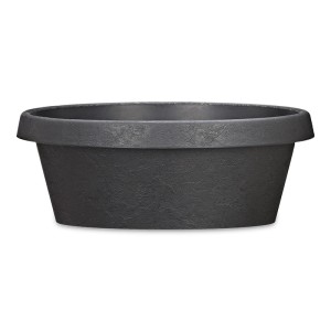 Niska doniczka misa Scheurich Stones Bowl Anthracite powierzchnia kamienna  ciemnoszara