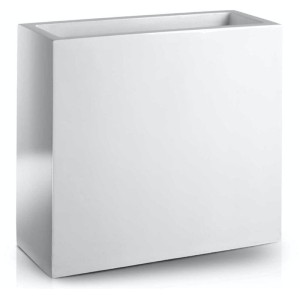 Biała prostokątna donica Rectangle Wall • podłużna 75 cm • włókno szklane fiberglass 