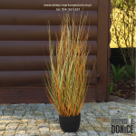 Sztuczna pomarańczowo-zielona trawa w doniczce >>> wys. 65 cm