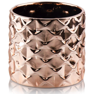 Osłonka na doniczkę Polnix walec 13 cm lustrzana różowe złoto Rose Gold 05.239