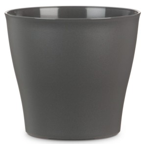 Ciemnoszara osłonka na doniczkę Scheurich 328 Metallic Grey 17