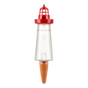 Nawadniacz do doniczki Scheurich Lighthouse latarnia morska transparentna + czerwona M
