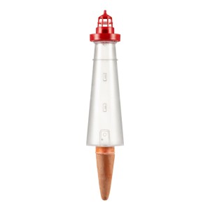 Nawadniacz do doniczki Scheurich Lighthouse latarnia morska transparentna + czerwona XL