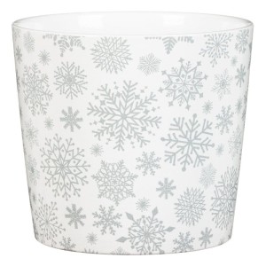 Świąteczna osłonka w srebrne śnieżynki  870 Silver Snow 11 Scheurich Boże Narodzenie
