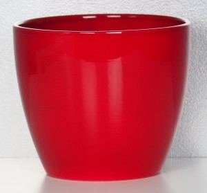 Czerwona mini osłonka na doniczkę Scheurich 920 Red 09