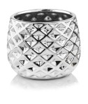 Srebrna osłonka na doniczkę Polnix 16 cm lustrzana nowoczesna glamour  02.630
