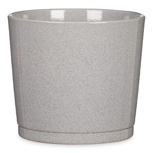 Szara osłonka na doniczkę Scheurich 883 Cashmere Grey 22 ceramiczna 