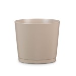 Szarobeżowa osłonka na doniczkę Scheurich 883 Taupe 15