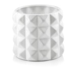 Biała geometryczna osłonka na doniczkę Polnix Barcelona walec 15 cm 05.146