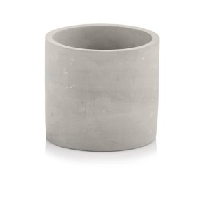 Szara betonowa osłonka na doniczkę  walec Etno 23 cm Polnix 05.148