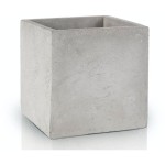 Szara betonowa osłonka na doniczkę  kwadrat  Etno 17 cm Polnix 35.028