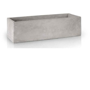 Szara betonowa podłużna misa Polnix 35.042 Etno 32 cm
