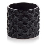 Czarna geometryczna osłonka na doniczkę walec 13 cm Polnix 05.236