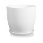 Biała doniczka ceramiczna z podstawką 30 cm Polnix Amsterdam