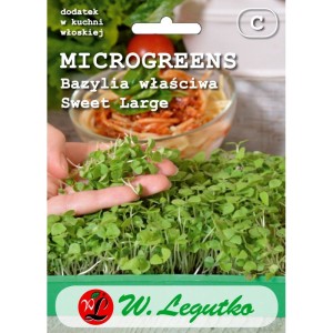 Microgreens bazylia właściwa Sweet Large - Legutko >>> nasiona na mikrolistki 3g