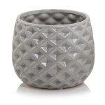 Szara geometryczna osłonka na doniczkę 16 cm Polnix Barcelona 39.053