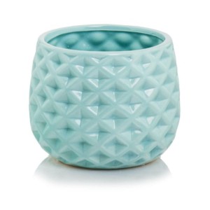 Miętowa geometryczna osłonka na doniczkę 16 cm Polnix Barcelona 39.054