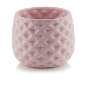 Różowa geometryczna osłonka na doniczkę 16 cm Polnix Barcelona 39.055