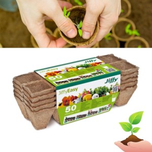 Wielodoniczki torfowe BIO do rozsady Jiffy Easy 5 x 10 komórek / 110007