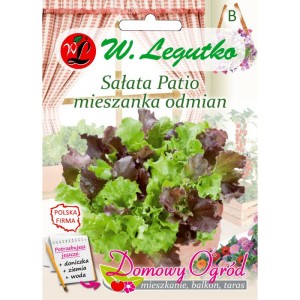 Sałata Patio mieszanka odmian >>> nasiona Legutko 1g Domowy Ogród