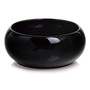 Czarna misa do kompozycji roślinnych 31.027 Polnix Piano >>> osłonka doniczka ceramiczna okrągła 24 cm 