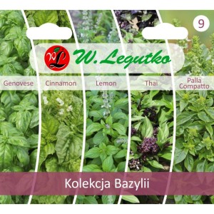 Bazylia - kolekcja 5 odmian >>> ziołowy ogród - nasiona Legutko