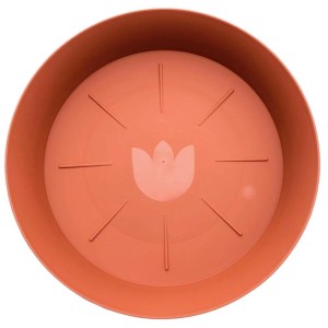 Podstawka pod doniczkę Plastia Tulipan okrągła terakota śr. 50 cm