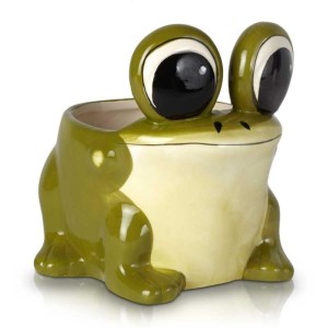 Doniczka żabka do pokoju dziecięcego >>> osłonka ceramiczna żaba Polnix  15 cm
