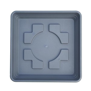 Duża kwadratowa podstawka pod doniczkę Lara Scheurich 50 ciemnoszara Metallic Grey