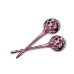 Szklana kula nawadniająca do roślin doniczkowych - śr. 9 cm wys. 30 cm Polnix - nawadniacz fioletowy  - 2 szt