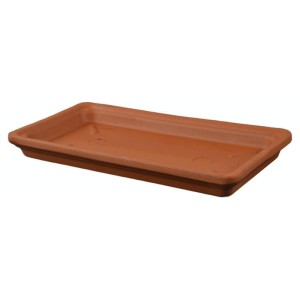 Gliniana prostokątna podstawka pod doniczkę podstawek Polnix Liscia 41 cm