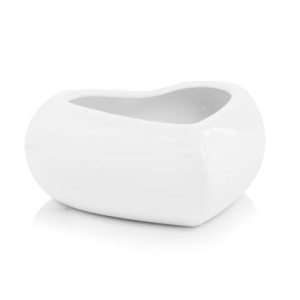 Biała misa ceramiczna serce 31.116 Polnix Piano 23 cm naczynie florystyczne