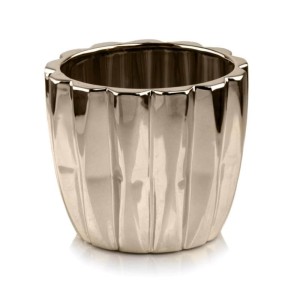 Złota lustrzana  geometryczna osłonka na doniczkę Polnix Gold 05.218