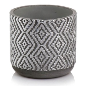 Betonowa osłonka na doniczkę Polnix 05.267 srebrny ornament Rustic