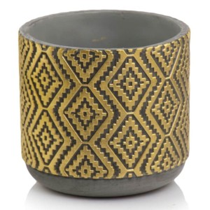 Betonowa osłonka na doniczkę Polnix 05.268 złoty ornament Rustic 