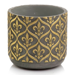 Betonowa osłonka na doniczkę Polnix 05.271 złoty ornament Rustic