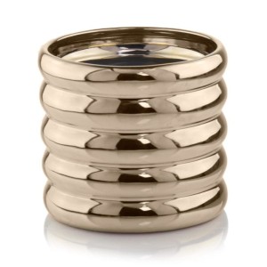 Złota osłonka na doniczkę walec 14 cm lustrzana Polnix Gold 31.131