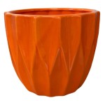 Pomarańczowa geometryczna osłonka na doniczkę Polnix Barcelona 37.007