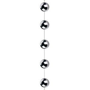 Srebrna girlanda dekoracyjna ze stali nierdzewnej Polnix 74.004 >>> wys. 120 cm, średnica kuli 10 cm