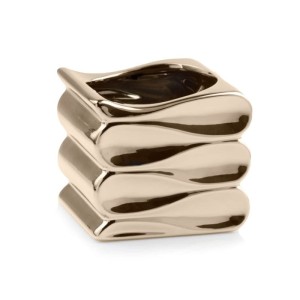 Złota osłonka na doniczkę Polnix Gold 31.112 • lustrzana doniczka glamour 18 cm