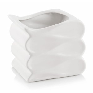 Biała osłonka na doniczkę Polnix Piano 02.593 17,5 cm