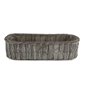 Podłużna doniczka z kory 45 x 13 x 13 cm skrzynka osłonka na kwiaty